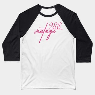 1988 Vintage. 32th Birthday Cool Gift Idea Baseball T-Shirt